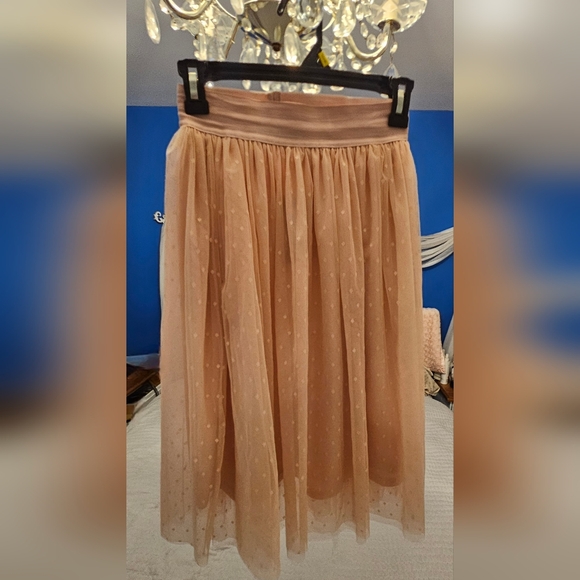 NWT Peach/Ltd pink tulle skirt Sz S - Picture 2 of 4